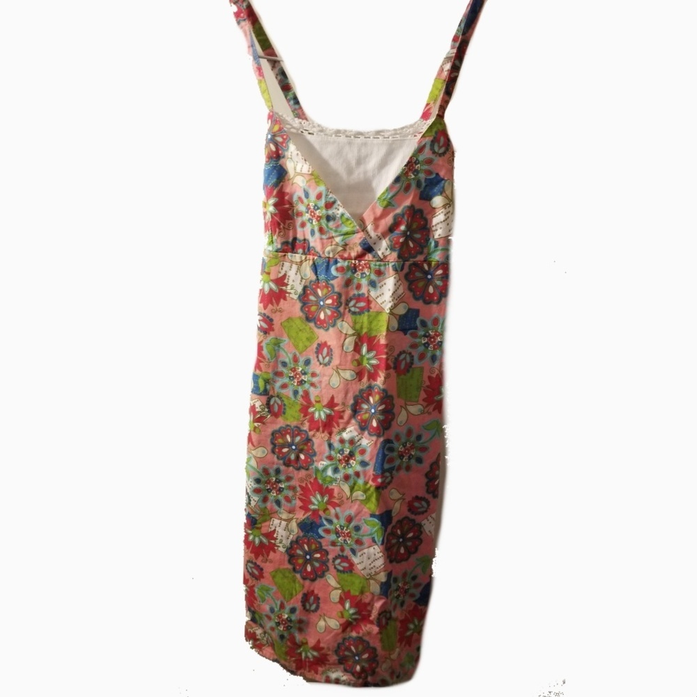 J. Khaki l girls summer sleeveless bright floral print sundress size 10 large